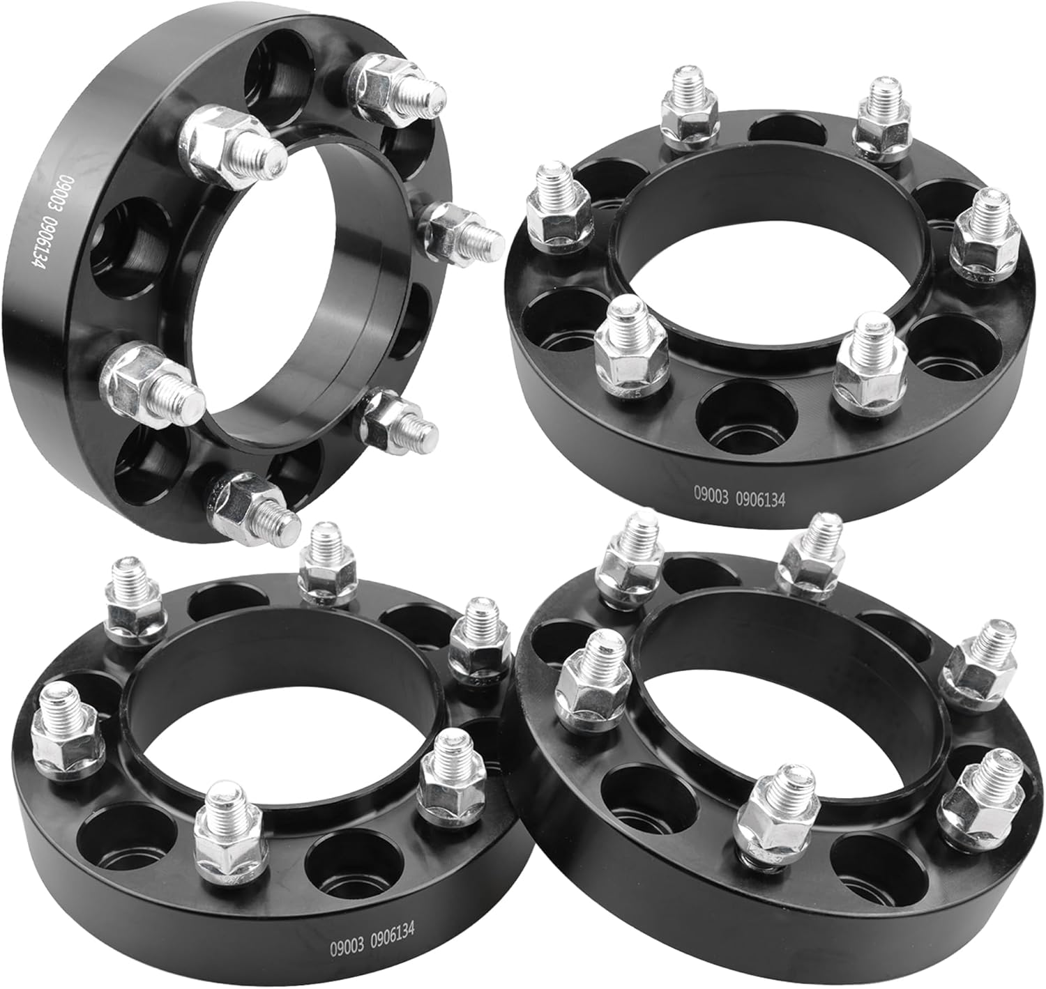 2 Inch 6x5.5 Wheel Spacers to 6x139.7mm Hubcentric Wheel Adapters Spacers with 6 Lug 106mm Hub Bore M12x1.5 Studs Compatible for Toyota Tacoma 4Runner Tundra Fj Cruiser 1989-2024 (Set of 4)