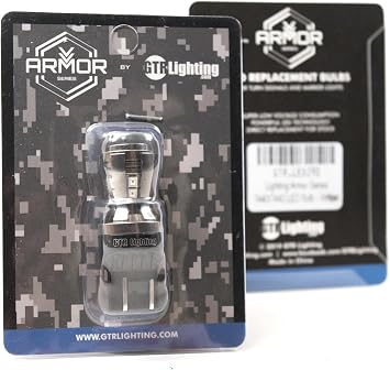 GTR Lighting LED Bulb, Amber Armor Series 7440/7443, Universal Upgrade, Front & Rear Turn Signals, Side Markers & Daytime Running Lights (DRL), Ultra Bright Plug and Play Replacement. (1x GTR.LED290)