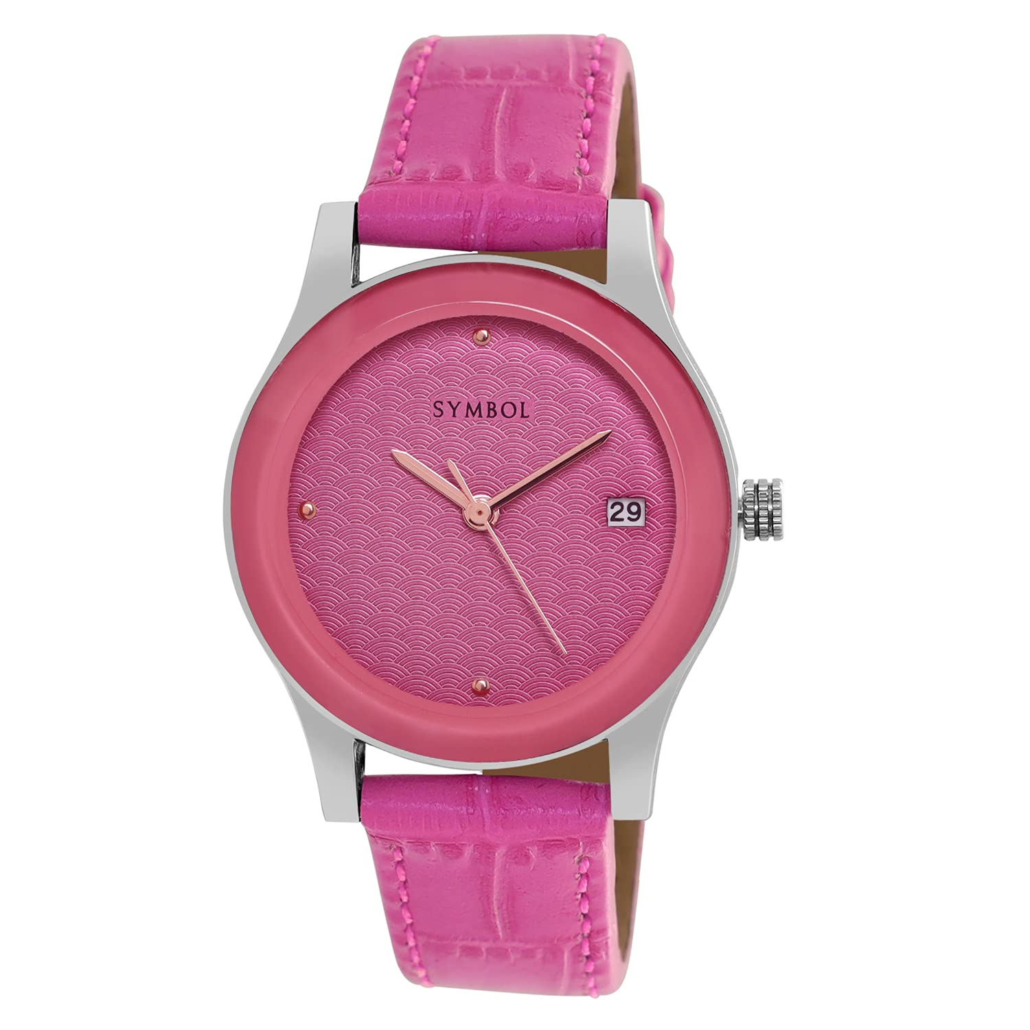 Amazon Brand - Symbol Analog Women's Watch (Dial Colored Strap)