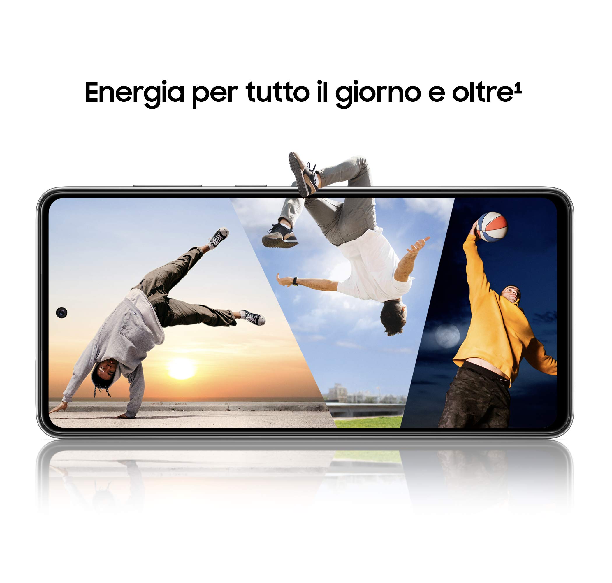 Samsung Smartphone Galaxy A52, écran FHD+Infinity-O de 6,5 pouces, 6 Go de RAM et 128 Go de mémoire interne extensible, batterie de 4 500 mAh et chargement ultra-rapide noir