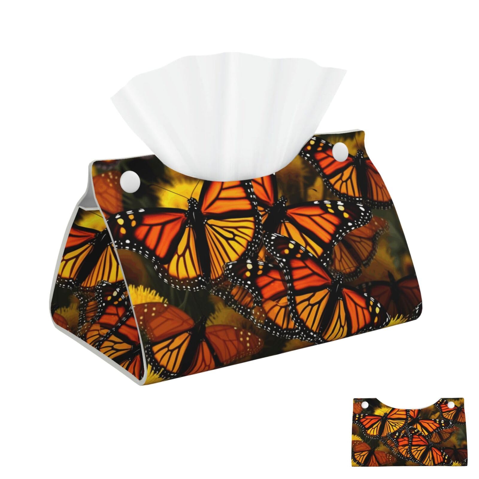 Monarch Butterflies Tissue Box Cover Square Cube Boxes