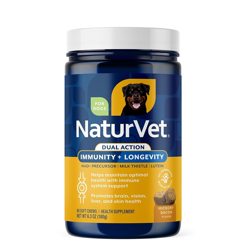 Suplemento vitamínico para cães NaturVet com vitaminas, luteína e ômega 3 – 60 unidades