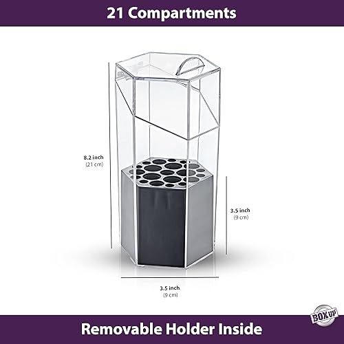 Miniatura 3 de Boxup - Organizador de brochas de maquillaje, soporte para lápiz labial y accesorios de escritorio para el cuidado de la piel, lindos organizadores