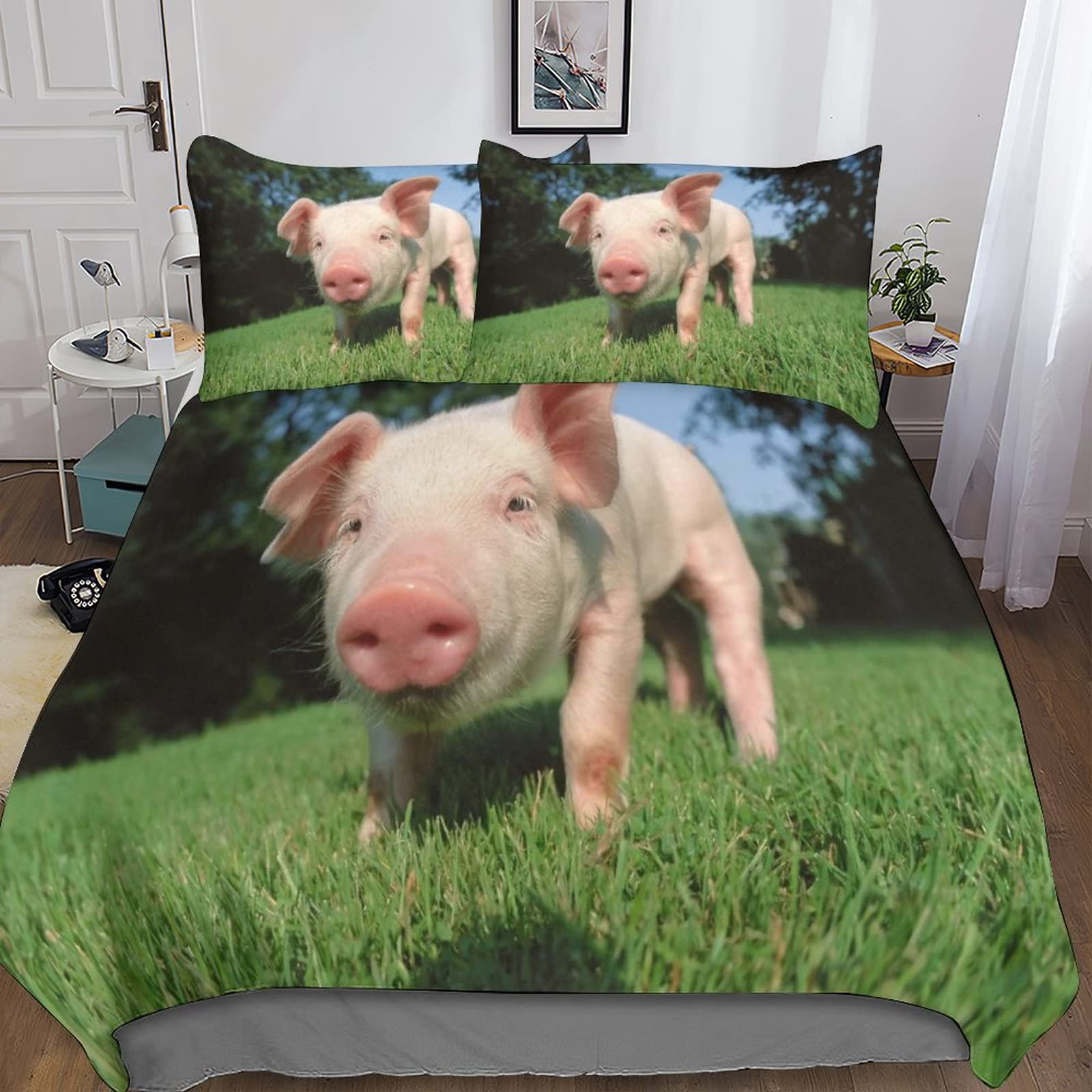 Ensemble de literie 3D cochon, une idée cadeau douce pour enfants et adultes