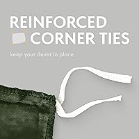 Vista 5 de White Classic Funda de edredón verde oscuro tamaño King, funda de edredón de microfibra con cremallera, juego de funda de edredón con 2 fundas