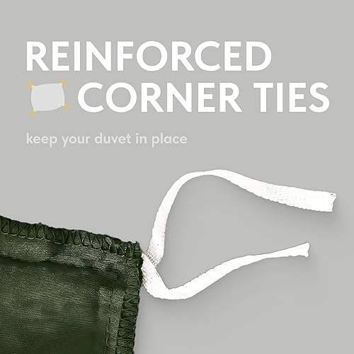 Miniatura 5 de White Classic Funda de edredón verde oscuro tamaño Queen, funda de edredón de microfibra con cremallera, juego de funda de edredón con 2 fundas de