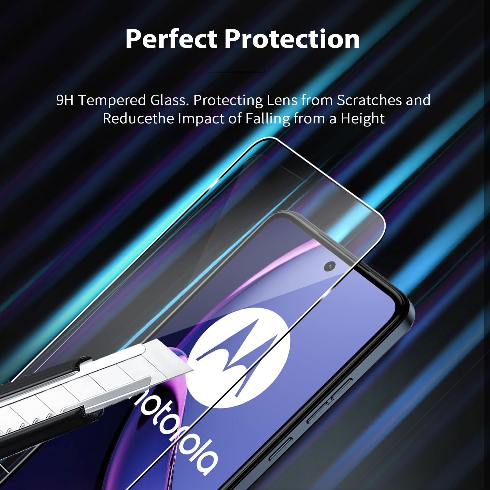 QULLOO Pellicola Vetro Temperato per Motorola Moto G84 5G [2 Pezzi] + Pellicola Lente Fotocamera [2 Pezzi], Durezza 9H Vetro Protezione Anti Graffio Schermo Protettivo