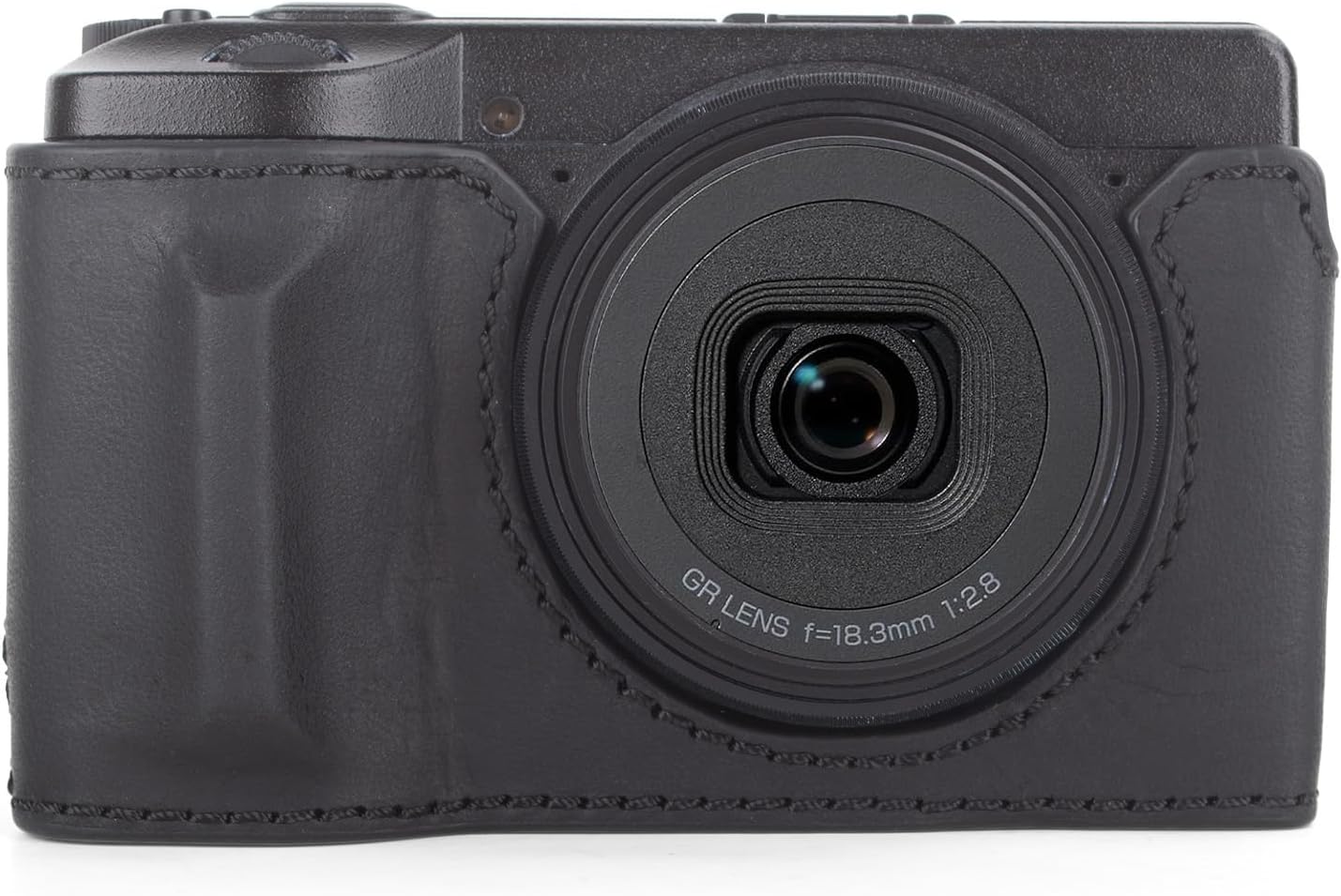 MUZIRI KINOKOO Half Case for Ricoh GR IV GR III Camera, Premium Genuine Leather Protective Case Compatible for GR IV/GR III Digital Camera, with Opening Bottom and Hand Grip Design - Black