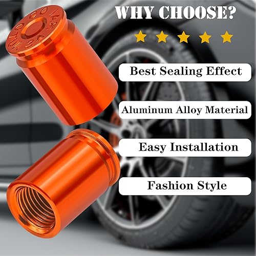 Vista 41 de Tapas de válvula de neumático, aleación de aluminio, anticorrosivas, a prueba de polvo, para automóviles, SUV, camiones, bicicletas, motocicletas