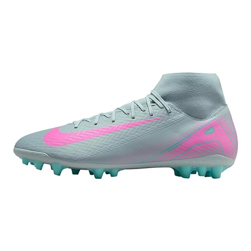 Nike Mercurial Superfly 10 Academy AG High-Top Soccer Cleats (FQ8329-301, Ocean Cube/Pink Blast) Size