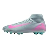 Mercurial Superfly 10 Academy AG High-Top Soccer Cleats (FQ8329-301, Ocean Cube/Pink Blast)