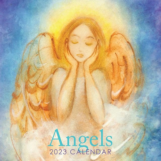 2023 Angels Square Hanging Wall Calendar - No Plastic - 12" x 12" Planner, Religion, Celestial, Spiritual, Heavenly, Organiser, Home, Family, Schedule, Agenda, Gift