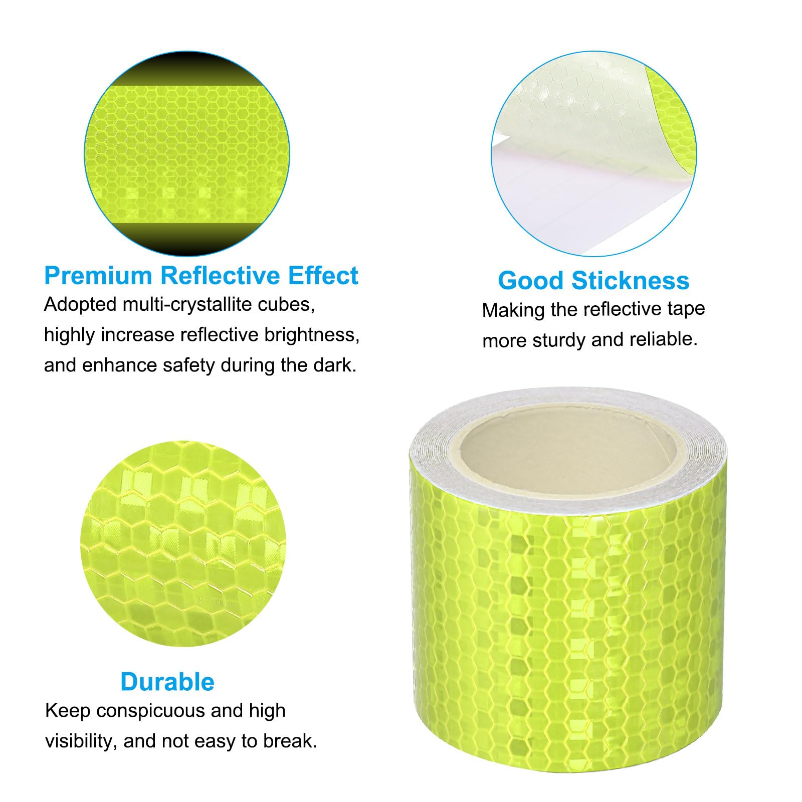 PATIKIL Reflective Tape, 2 Pack 2IN X 10FT Waterproof Self-Adhesive High Visibility Warning Safety Tape Outdoor Reflective Stickers For Cars Trucks Trailers, Green