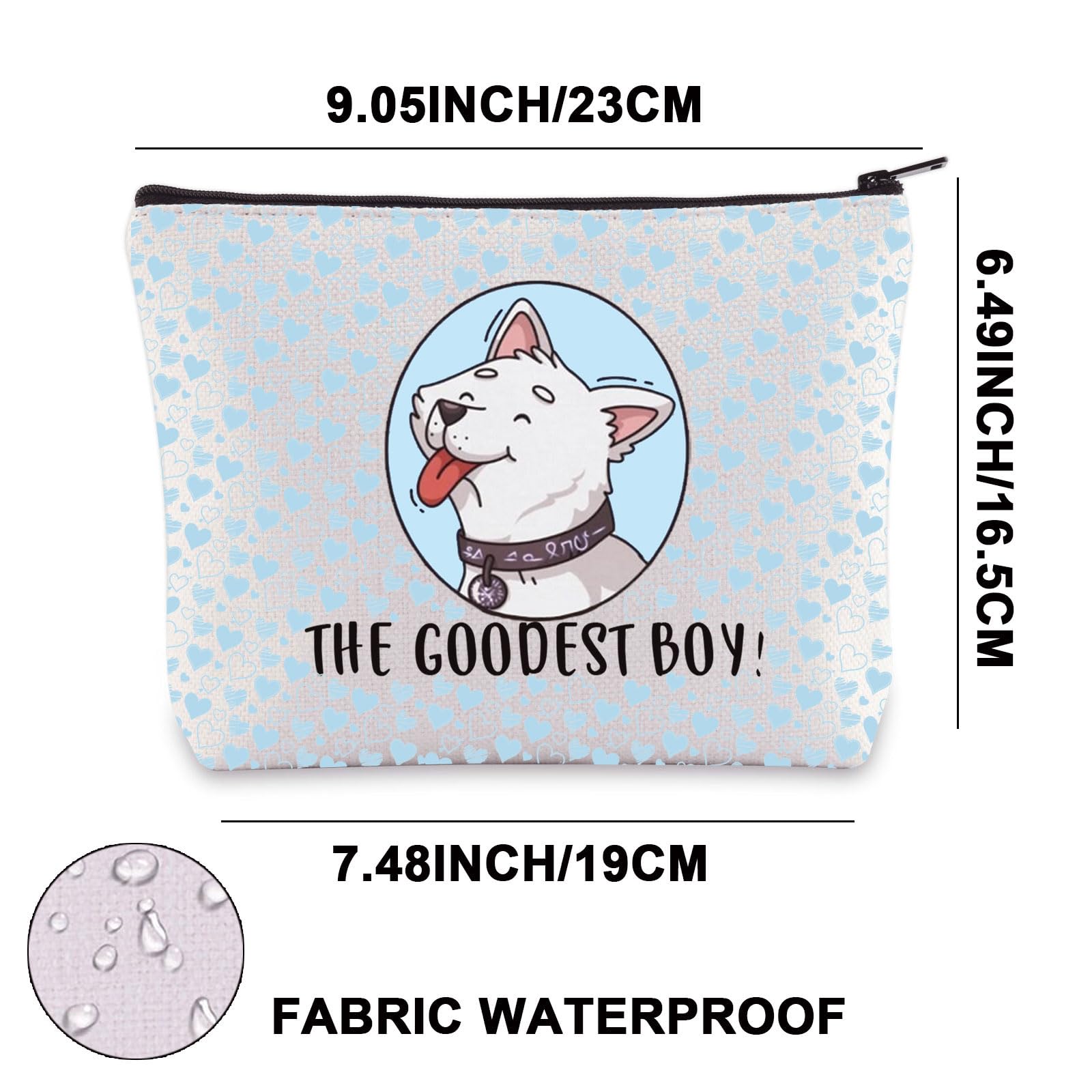 MYSOMY BG3 Scratch Makeup Bag BG3 Dog Gifts Scratch Best Boy Gifts Owlbear and Scratch Zipper Pouch RPG Doggo Fans Gifts (Goodest BOY mb) - Image 2