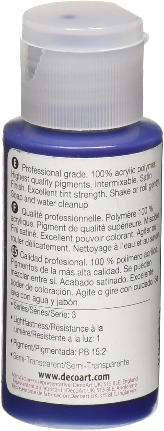 Deco Art Media Fluid Acrylic 1oz Phthalo Blue