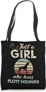 Just A Girl Who Loves Plott Hounds Retro Vintage Dog Tote Bag