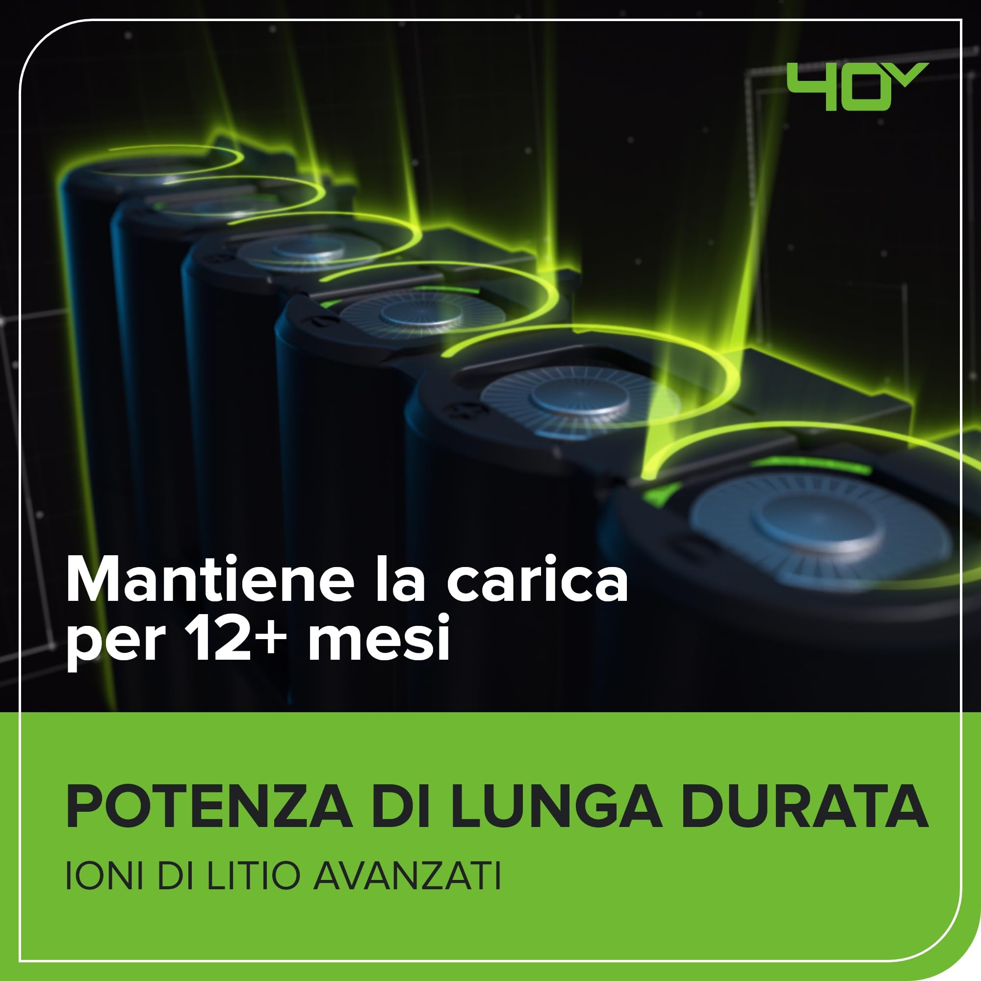 Greenworks G40PSFK2 Sega ad Asta a Batteria, Lunghezza Barra 8 Pollice (20cm), Velocità Catena 8m/s, 3,64kg, Auto-Lubrificante, Asta 2.58m, Batteria 40V 2Ah e Caricabatterie, Garanzia 3 Anni