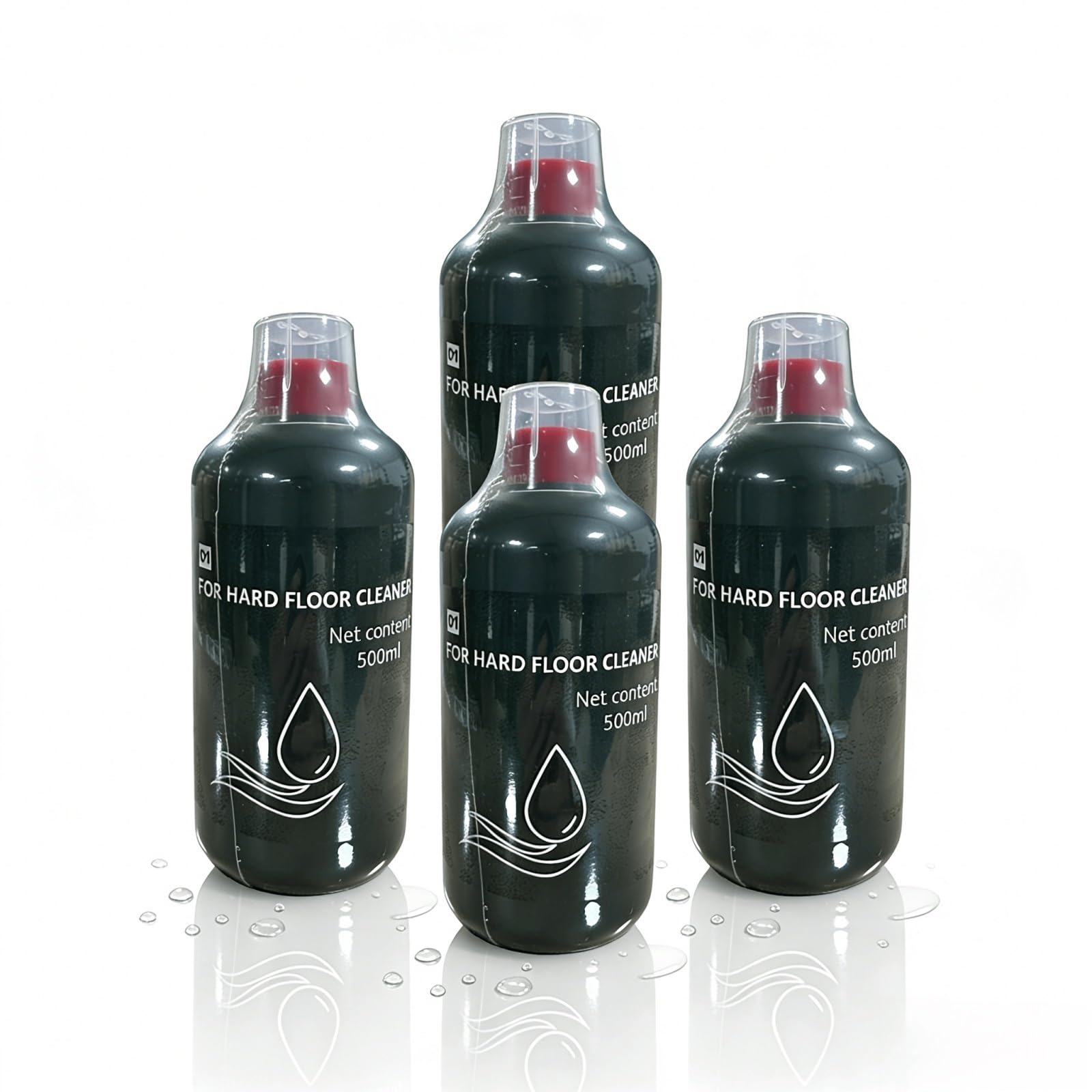 Detergente for pavimenti duri, 4 flacone, 500 ml, formula a bassa schiuma e ad asciugatura rapida, compatibile con Dyson WashG1/Nautik, for pavimenti in legno, piastrelle, marmo