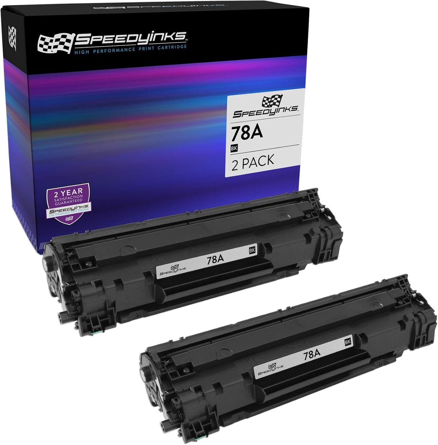 SPEEDYINKS Compatible Toner Cartridge Replacement for HP 78 78A CE278A to use with P1606dn, M1536dnf, 1536dnf, P1566, P1560, P1606, P1606dn, 1606dn M1536 Printer Tray (Black, 2-Pack)