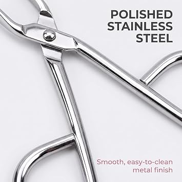 Silver Eyebrow Scissors,Elbow Pliers Clip Scissors,Flat Tip Hair Plucker Removal Tweezers,Stainless Steel