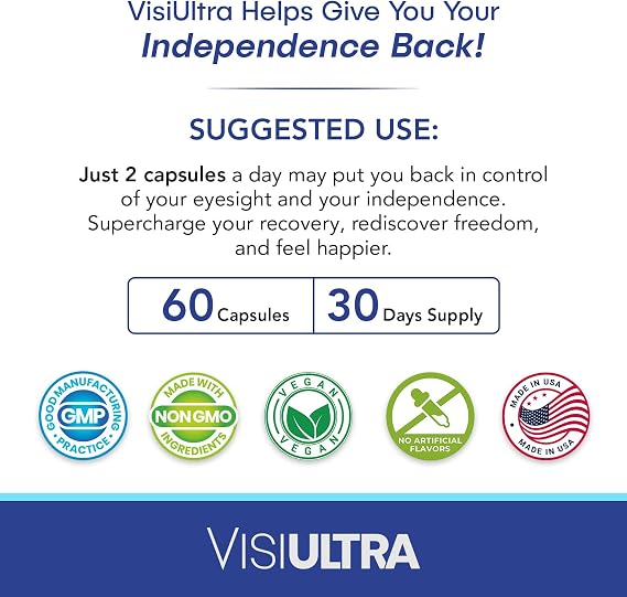 Eye Health Supplement 14 Essential nutrients for Clear Vision, Blue Light Protection, and Long-Term Eye Health. Supports Clarity and Eye Wellness. 60 Capsules. (1 Pack)
