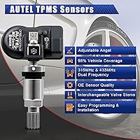 Vista 2 de Autel TPMS Sensor MX-Sensor Sensor de presión de neumáticos 1-Sensor 315MHz +433MHz Sensor de reemplazo de neumáticos de doble frecuencia Sensores