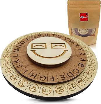 Smiley Face Cipher Wheel - Escape Room Prop for All Ages - Create Secret Messages and Clues