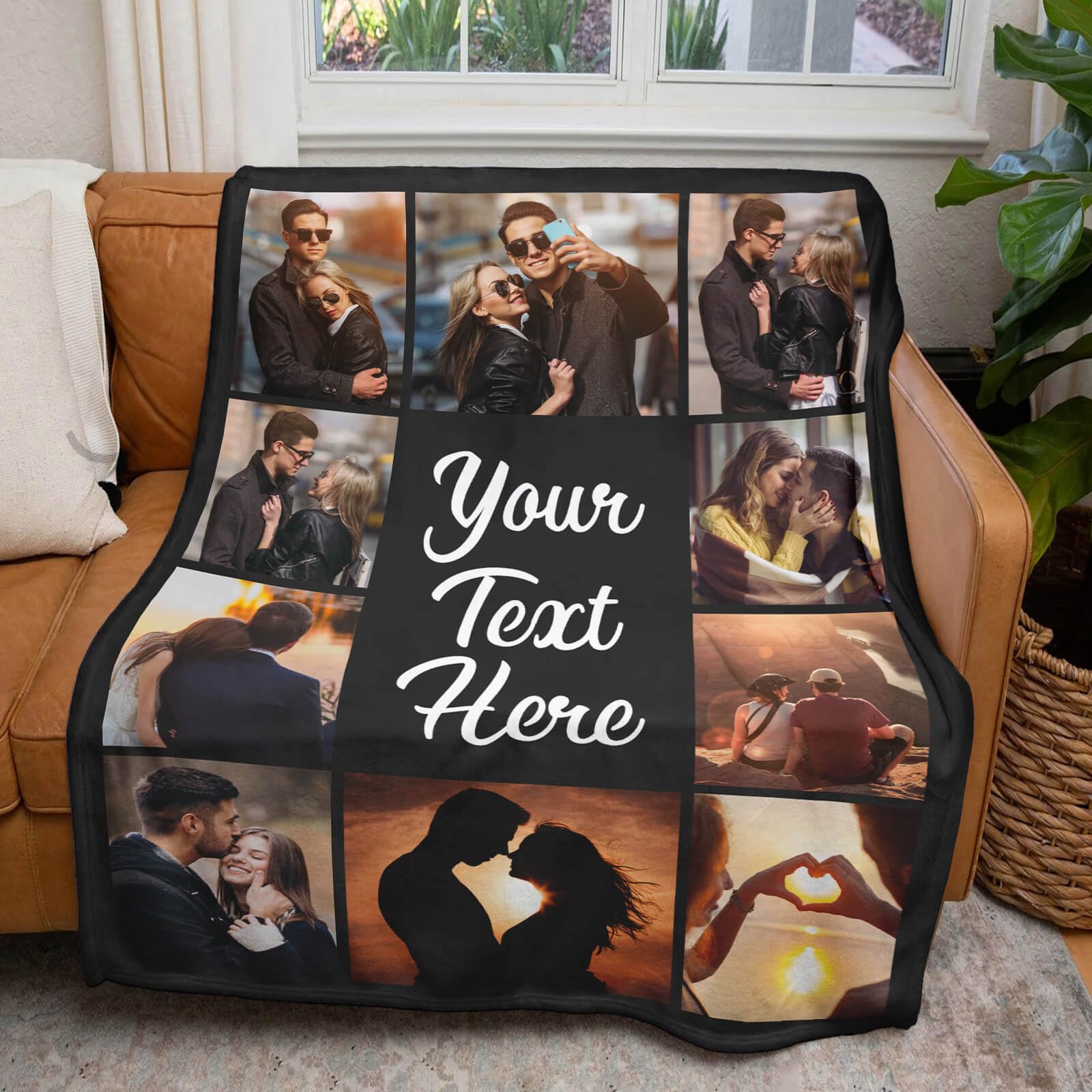 Custom Blanket with Photos Personalized Blanket Customized Blanket and Thows Customizable Blanket Picture Blankets Customize for Valentines Day Gifts Birthday for Her Him Girlfriend Boyfriend Wife