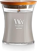 WoodWick Wood Smoke Hourglass Candle 9.7oz - Crackling Pluswick, Soy Wax Blend for Fall Aromatherapy & Cozy Ambiance