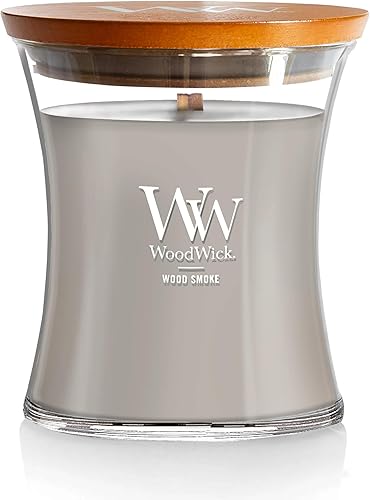 Vista 129 de WoodWick - Vela mediana de reloj de arena, aroma Fireside, cera de mezcla de soja prémium, se agrieta mientras se quema, perfecta para regalo, 9.7