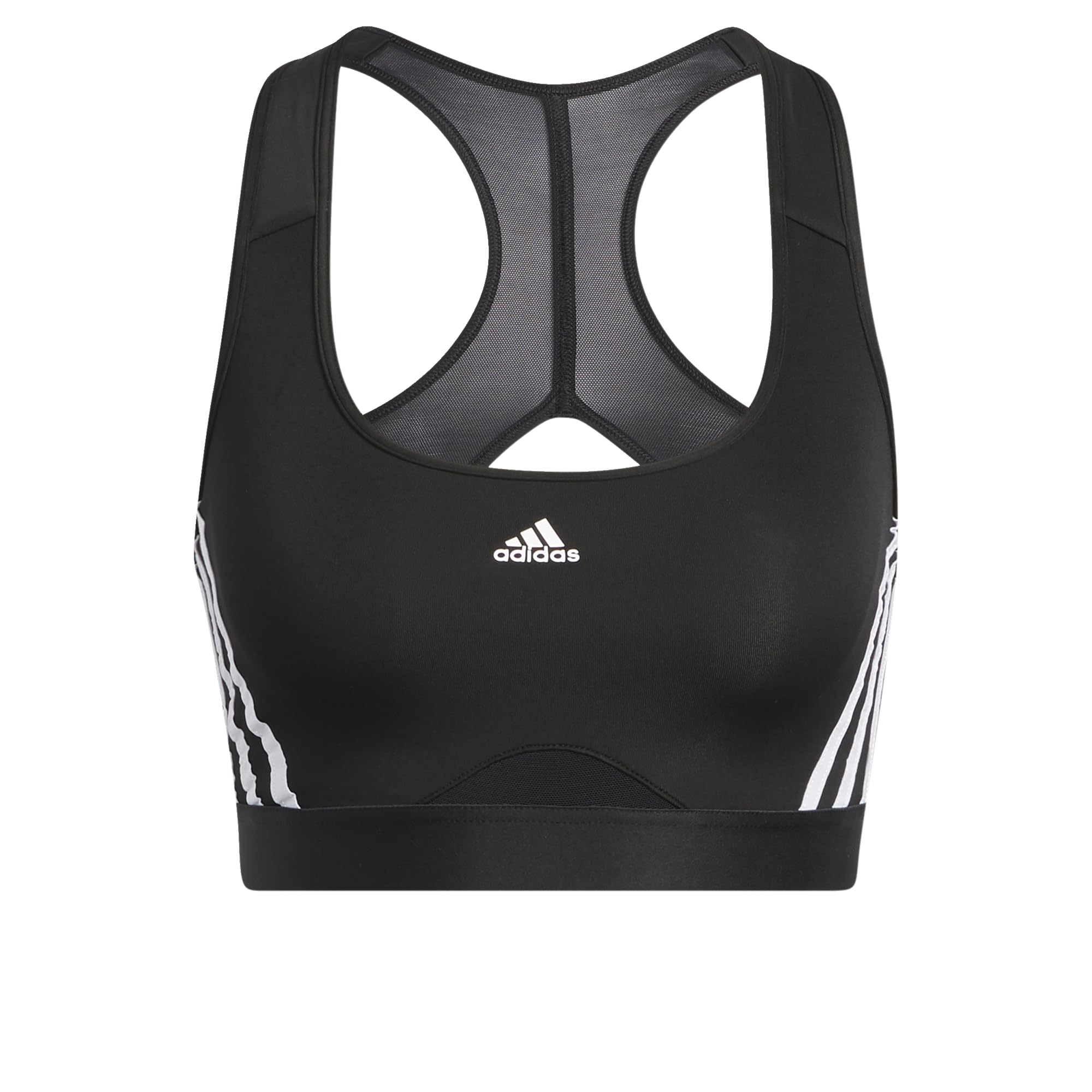 adidas PWR Ms 3s Women's Sports Bra Black/White