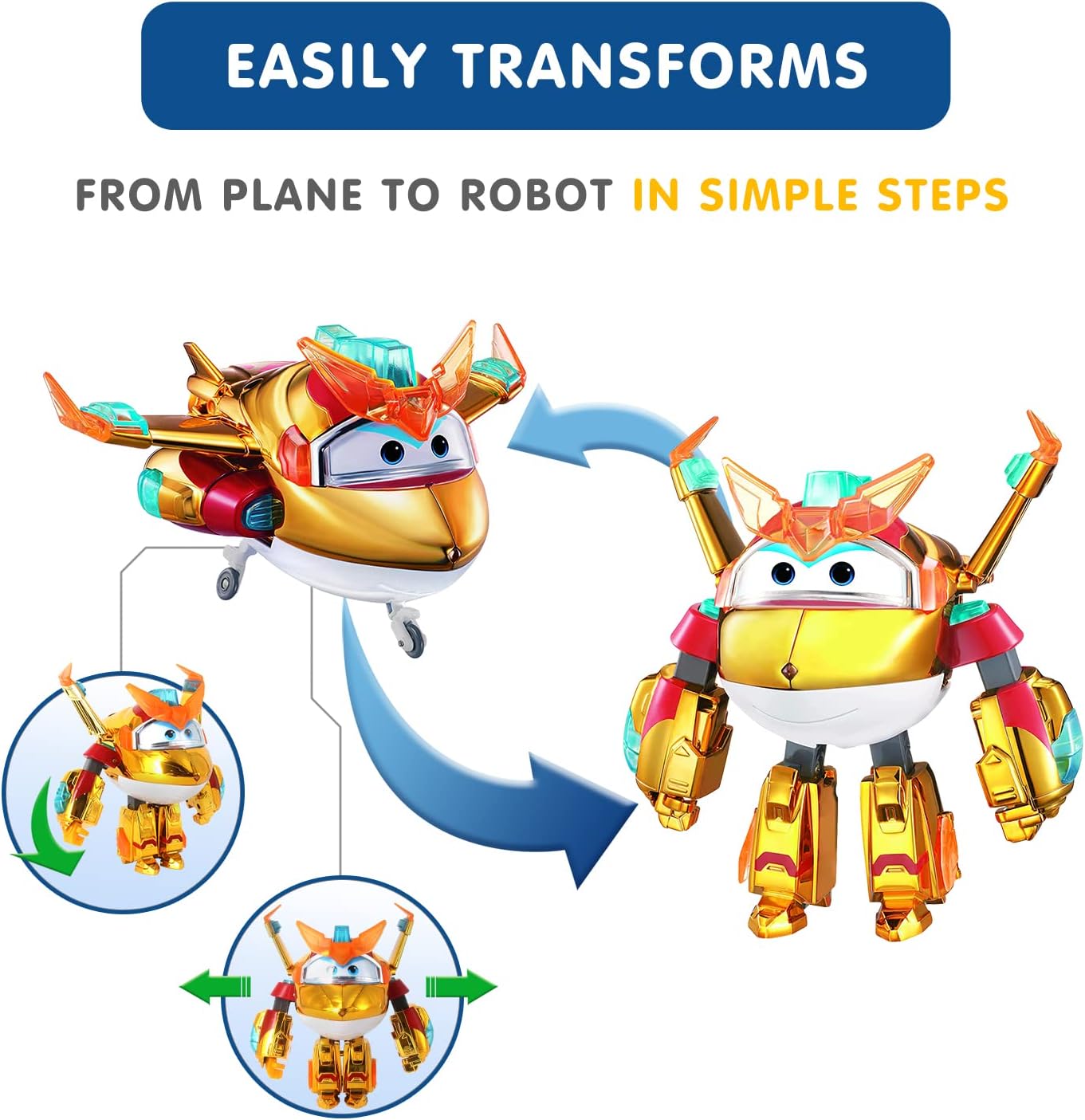 Buy Super Wings Golden Boy Deluxe Transforming Character Transformer