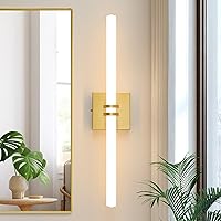 Vista 1 de Bathroom Light Fixtures,Gold 18W LED 360° Full Lighting Modern Wall Sconce Vanity Light with 5-Color Dimmable 3000K-6000K, 22.05inch Vanity Lighting