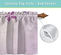 Vista 43 de Cortina cenefa, patrón japonés floral, cortinas de cocina, con bolsillo para cortina, cenefa de tratamiento para ventana de baño, 42 x 18 pulgadas