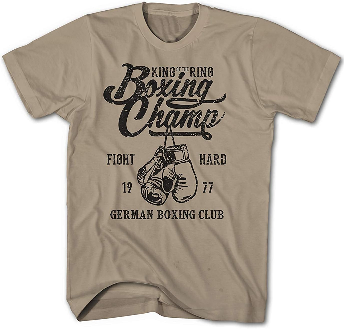 Monkey Print Men's T-Shirt King of Ring German Boxing Club Boxes Fight Sports