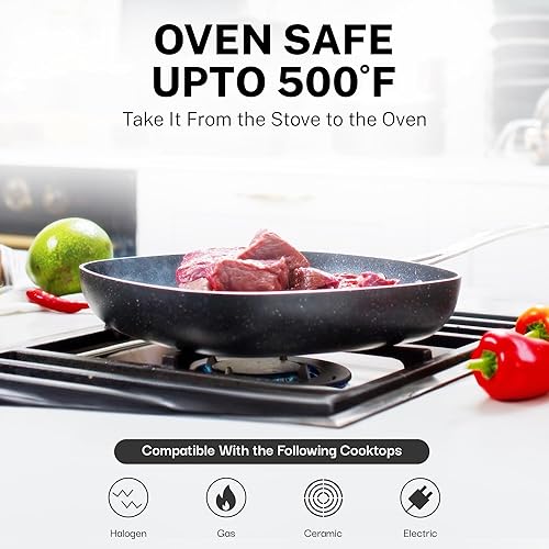 Miniatura 5 de Granitestone Juego de 20 ollas y sartenes antiadherentes, juego de utensilios de cocina de cocina, juego de ollas y sartenes, juego de ollas y