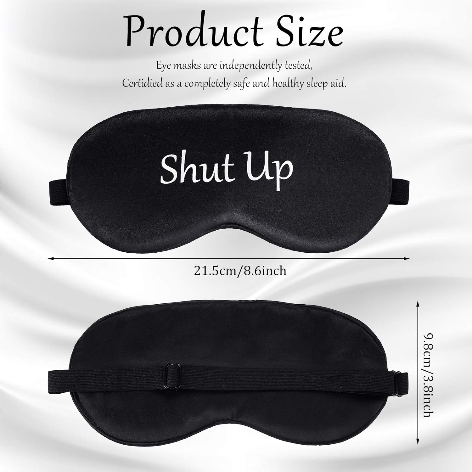 8 Pieces Sleep Mask Silk Eye Mask with Adjustable Strap Soft Blackout Blindfold Sleeping Eye Cover Mask for Women Men Full Night's Sleep, Travel, Nap, Meditation, Blindfold (Dark Colors) : Health & Household