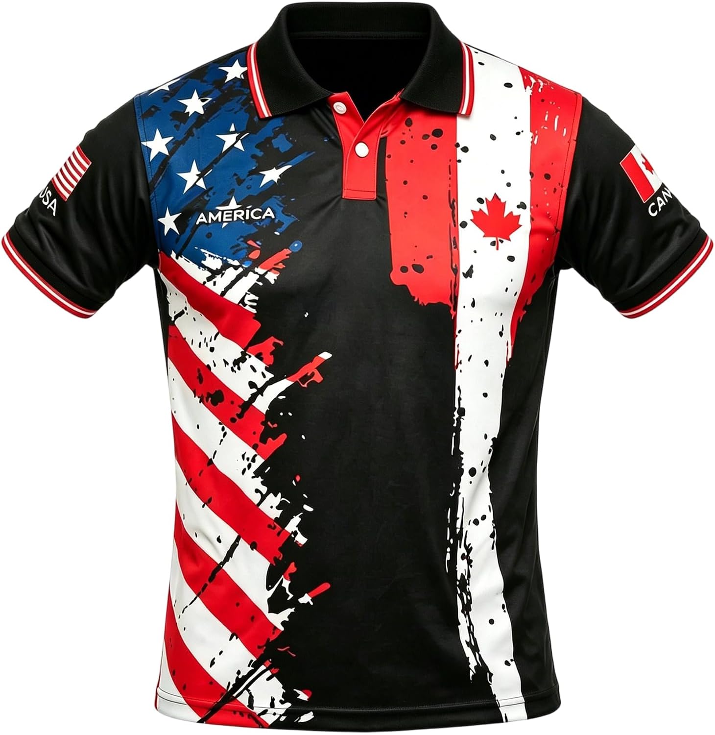 RTRDE Men's Athletic Polo Shirts Short Sleeve World Nations Collared Soccer Fans Jersey Flag Print Shirts, S-5XL