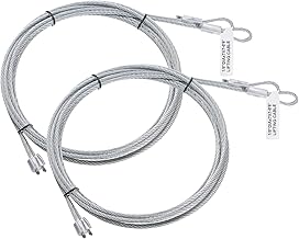 sourcing map 4 Pieces 8.6 Feet (2.5 Meters) Garage Door Cable 3mm Diameter Galvanised Steel