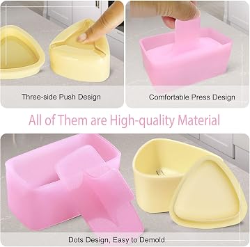 Onigiri Triangle Rice Ball Maker Kit - 3 Pack Sushi Mold for Kids' Lunch Bento, DIY
