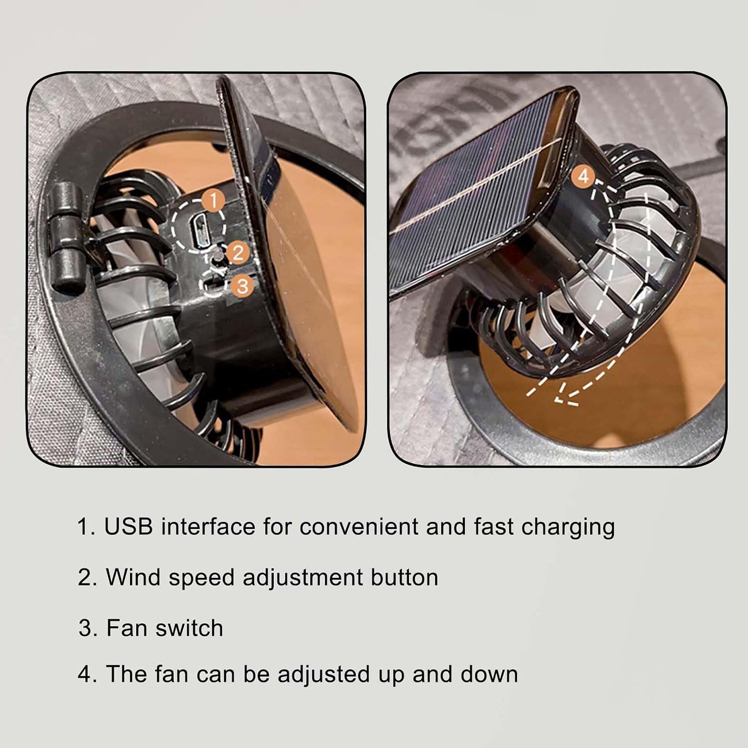 Solar Fan Hat, Hat with Fans Solar Power, Wide Brim Sun Hat, with 2 Fans, for Hiking, Fishing, Gardening Black