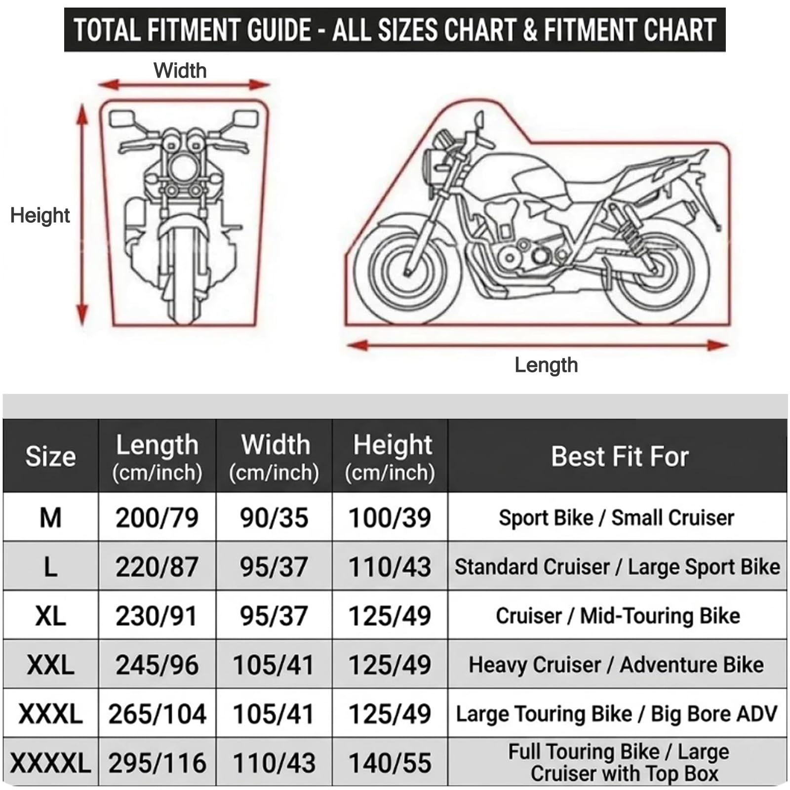 Telo Coprimoto Impermeabile per Ducati Hypermotard 950 2019-2024, Esterno 210D Poliestere Copertura Moto Protezione UV Antivento con Fori Antifurto e Strisce Riflettenti