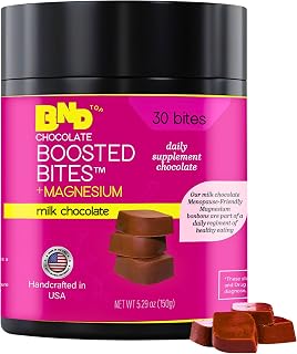 Chewable Magnesium Citrate– Delicious Milk Chocolate Bites – 30 Count – Natural Stress Relief, Relaxation & Sleep Support – Made in USA