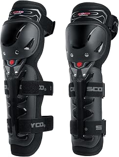 Scoyco Motorcycle Knee Pads - CE Level 1 Adjustable Motocross Knee Guards Protective Gear for Outdoor Cycling Racing Sports