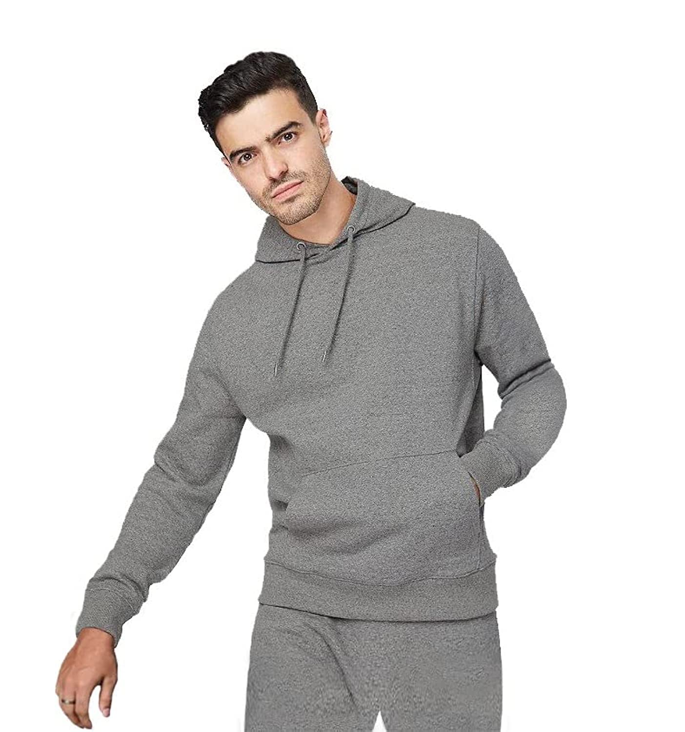 Hoodie for Men | Cotton Hooded Pullover Long Sleeve & Kangaroo Pockets | Professional Casual Sweatshirt for Men