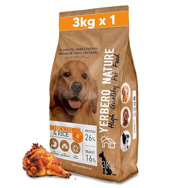 Yerbero Nature Chicken & Rice Pienso sin Gluten con Pollo para Perros