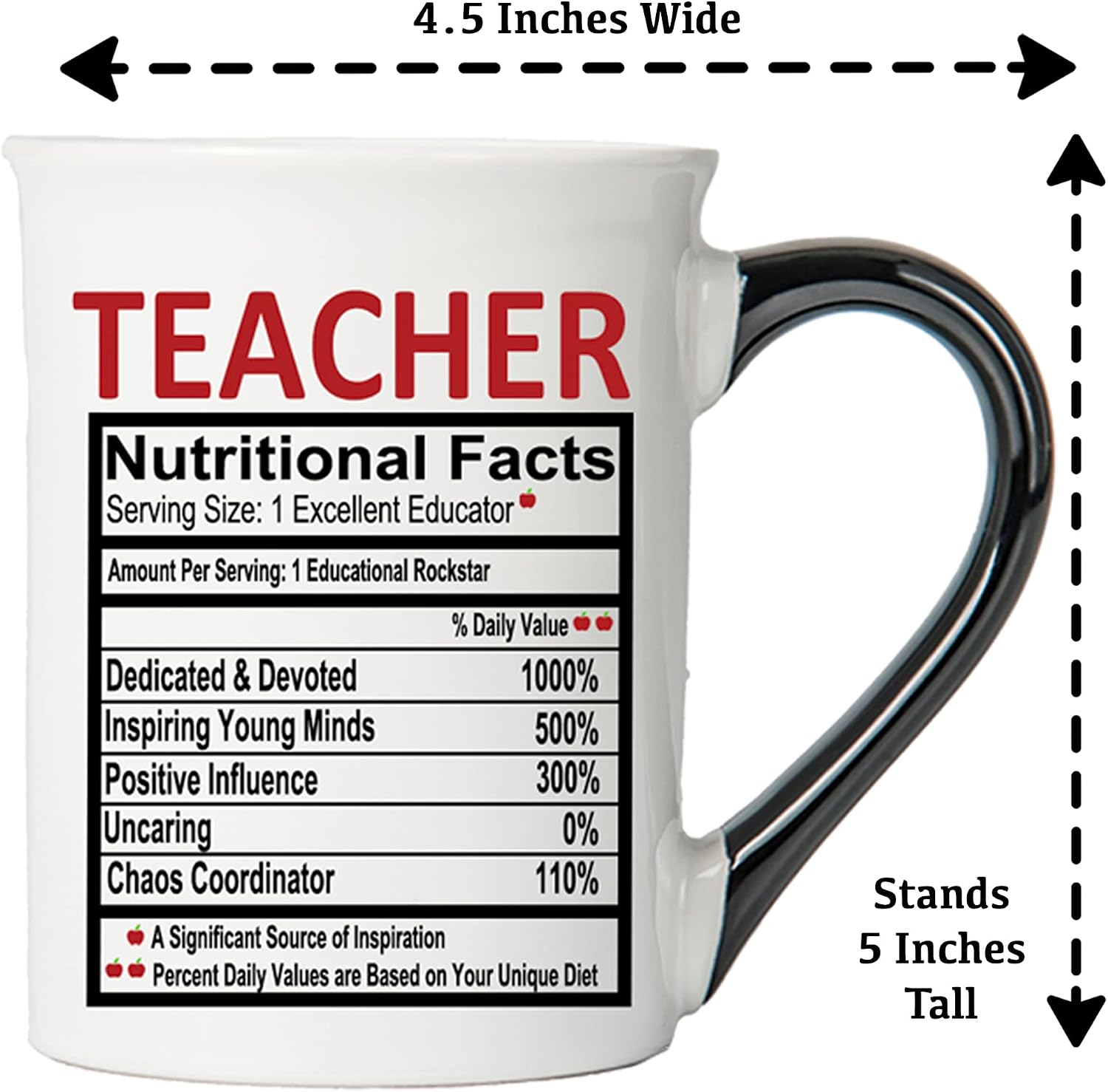 Cottage Creek Mugs Large Ceramic Teacher Coffee Cup, 16oz Teacher Mug image 4