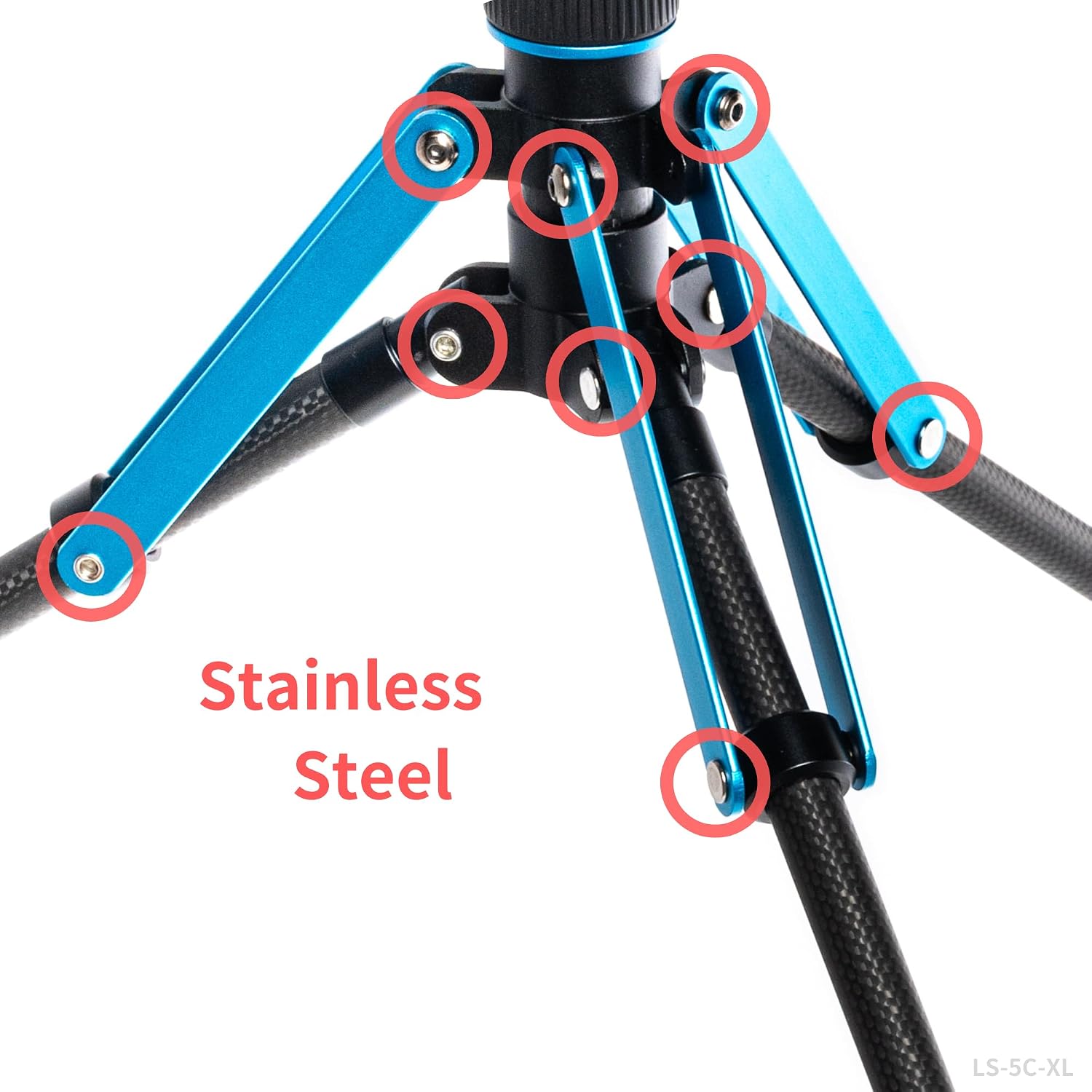 Nissin Super Light Stand, LS-5C-XL, All Legs are Telescopic, Metal Hook for sandbags, 1.82 Pounds (825 g) Lightweight, Contracted Length 1'7.3" (49 cm), Made of Carbon Fiber