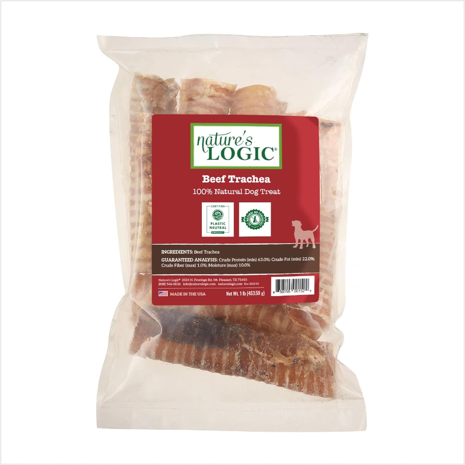 Nature's Logic Beef Lung treat Bites, 1lb, 1 Pack