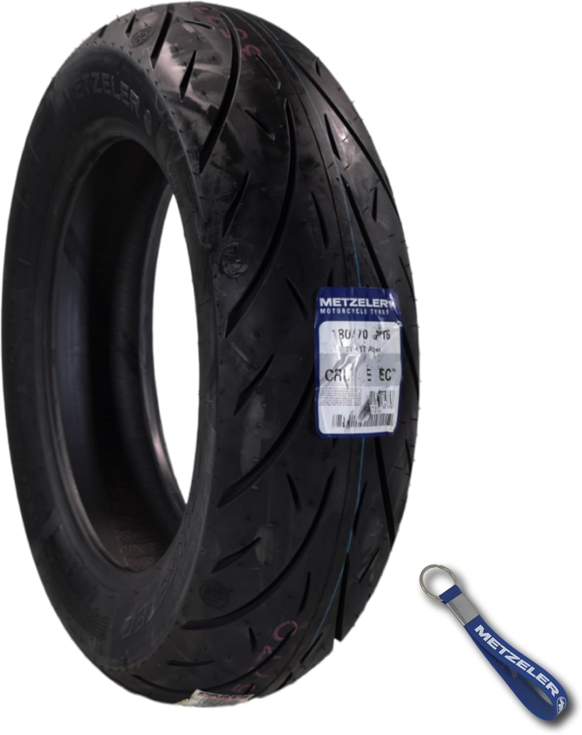 Metzeler Cruisetec 180/70B16 77H TL V-Twin Motorcycle Rear Tire - Performance Perfected for Cruiser, Custom & Heavy Tourers w/Enhanced Handling & Comfort - with Keychain